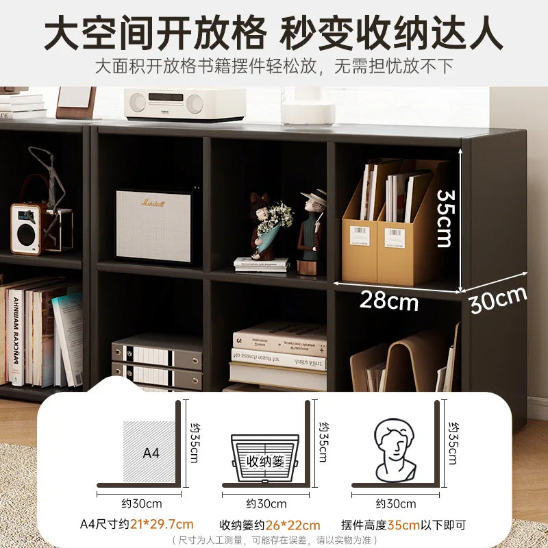 Kalek lattice cabinet free combination bookshelf floor shelf household living room wall low cabinet bookcase eight cabinets