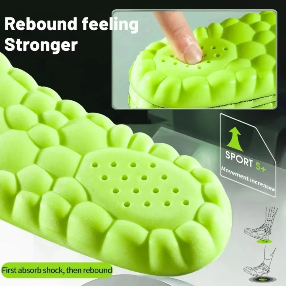 2026 4D Sport Insole Super Soft Shoes Sole Pads for Feet Shock Absorption Baskets Shoe Sole Arch Support Orthopedic Inserts