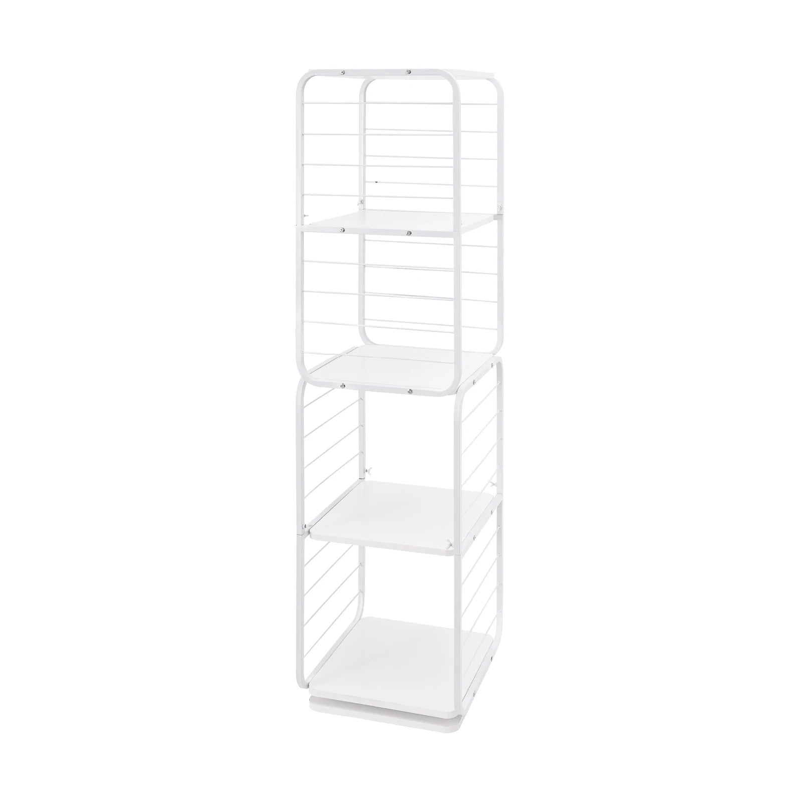 4-Tier Rotating Bookshelf 360° Rotating Revolving Book Storage Organizer Floor Standing Bookcase Display Shelf for Home Office
