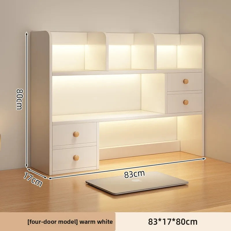 Firm Desktop bookshelf shelf bedroom office table small multi-layer shelf living room desk storage simple bookcase