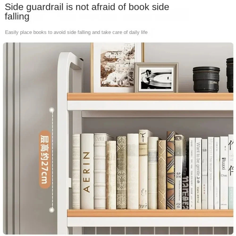 y Bookcase With Grid Bookshelf Student Computer Desk Table Hole Board Table Wooden Shelves Desktop Multi-layer Wrought Iron Shel