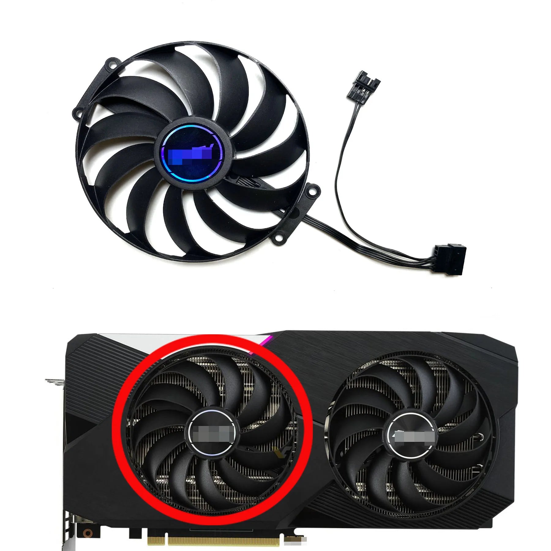 New For ASUS GeForce RTX3060 3060ti 3070 DUAL OC Graphics Card Replacement Fan T129215SU