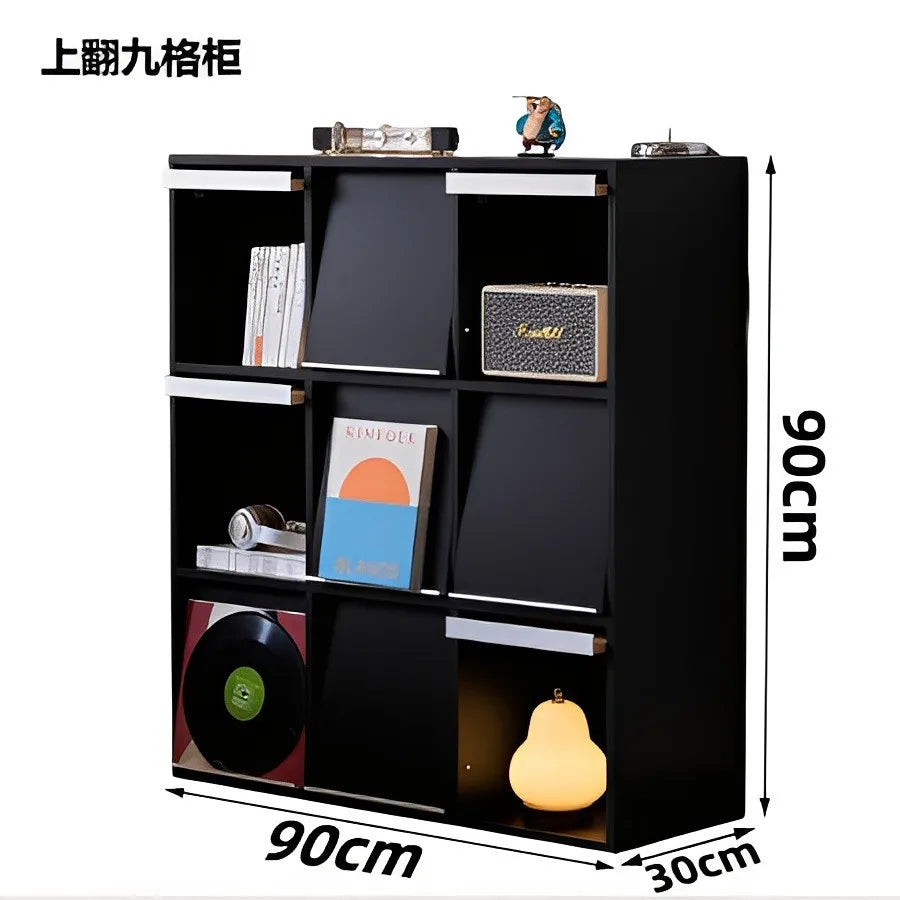 Kalek lattice cabinet free combination bookshelf floor shelf household living room wall low cabinet bookcase eight cabinets