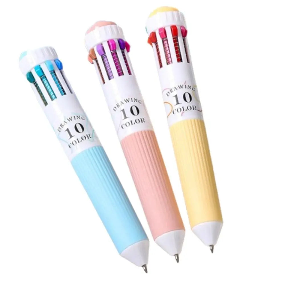 3Pcs/Set Creative Mechanical Ballpoint Pen 10 in 1 Multicolored Multicolor Retractable Pen Writing Smooth 28 Colors