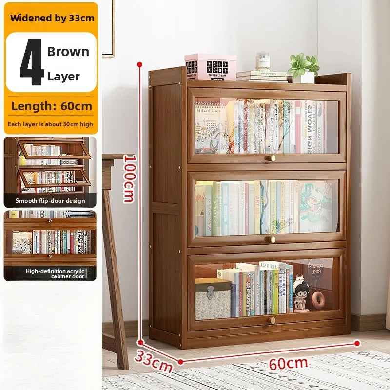 Firm Household Simple Bookshelf Shelf Floor-to-ceiling Children's Study Bookcase Wall Storage Cabinet