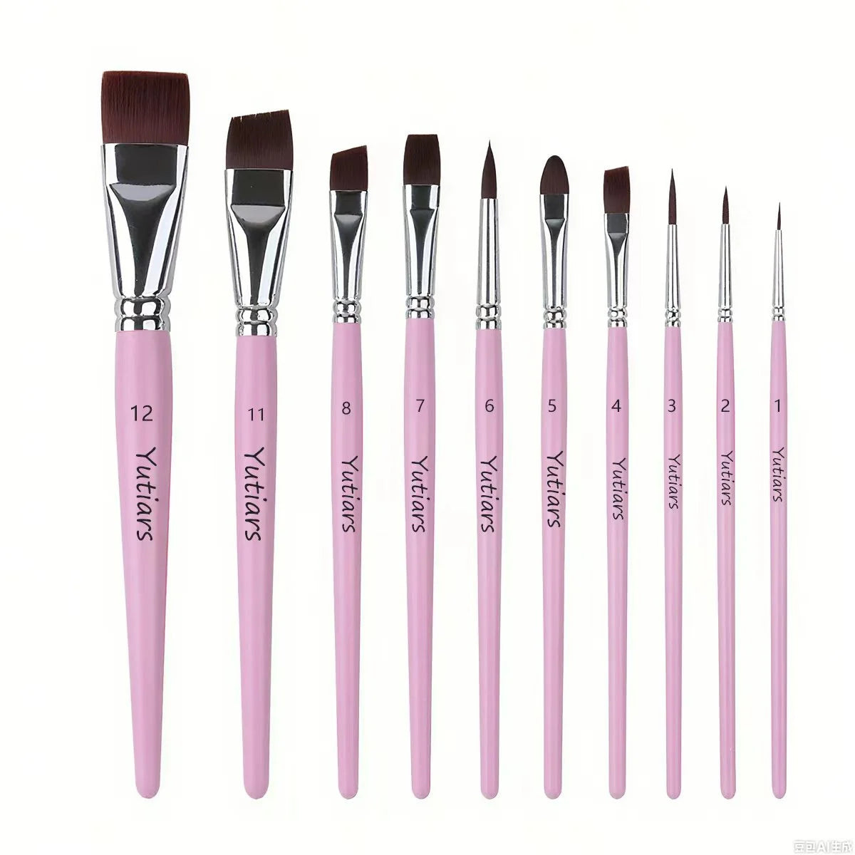 10PCS Face Paint Brush Set Professional Quality Brush For Face Painting Watercolor Acrylic Oil Painting Nail Art