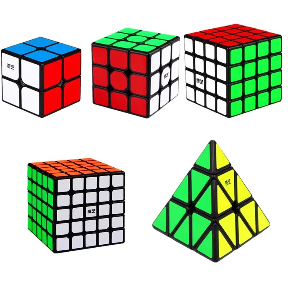 Qiyi 2x2 3x3 4x4 5x5 Alien Magic Cube Maple Leaf Slanting Pyramid Professional Cubo Magico Puzzle Toy For Children Kids Gift Toy