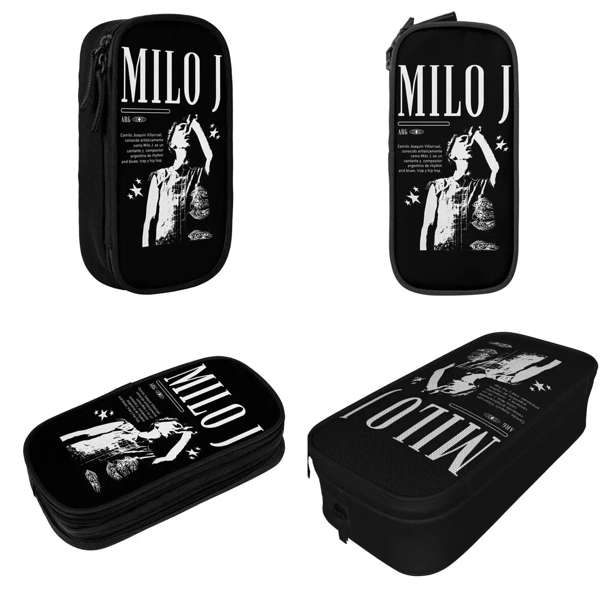 Cute Rapper Milo J Pencil Case Singer 166 Pencilcases Pen Holder for Girls Boys Large Storage Bag Office Zipper Stationery