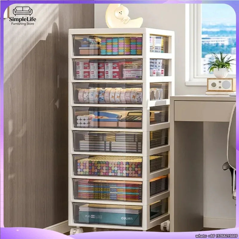 Moisture Proof File Cabinet for Students Office Storage Bin Anti Slip A4 Drawer Wear Resistant Stationery Rack Durable