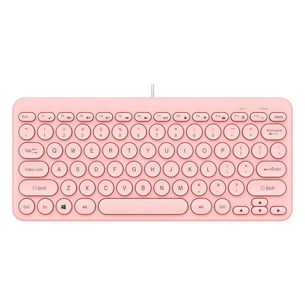 Plug Play USB Wired Keyboard Mute Slim Replaceable Keyboard Lightweight 78 Keys Keyboard Desktop Computer