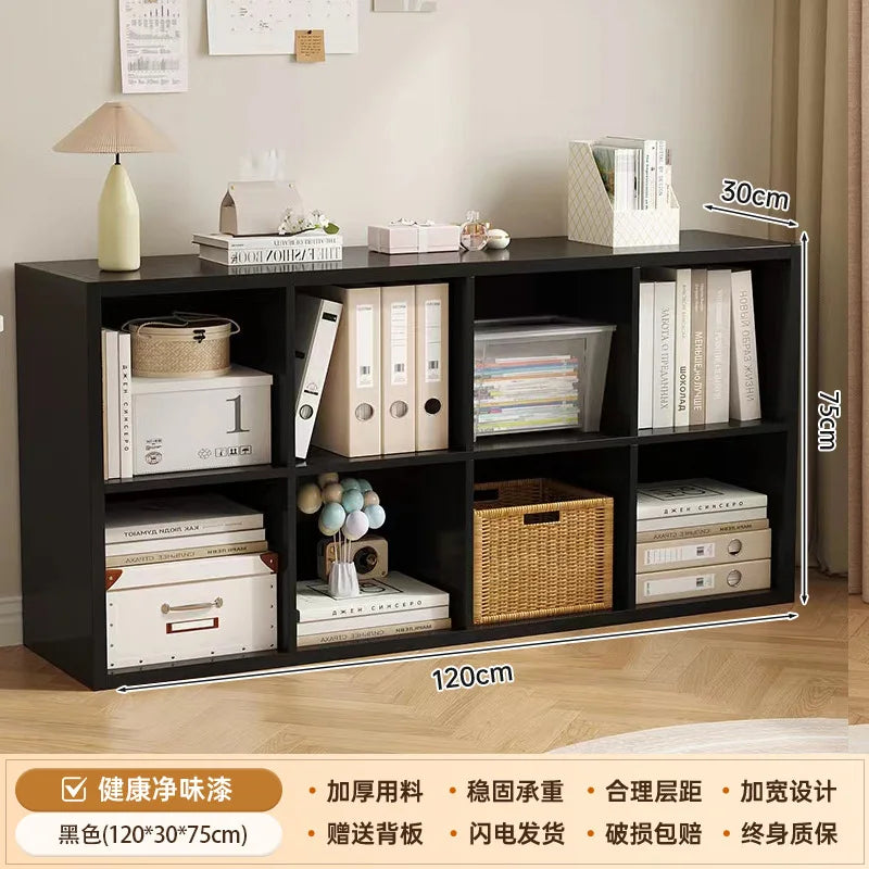 Kalek lattice cabinet free combination bookshelf floor shelf household living room wall low cabinet bookcase eight cabinets