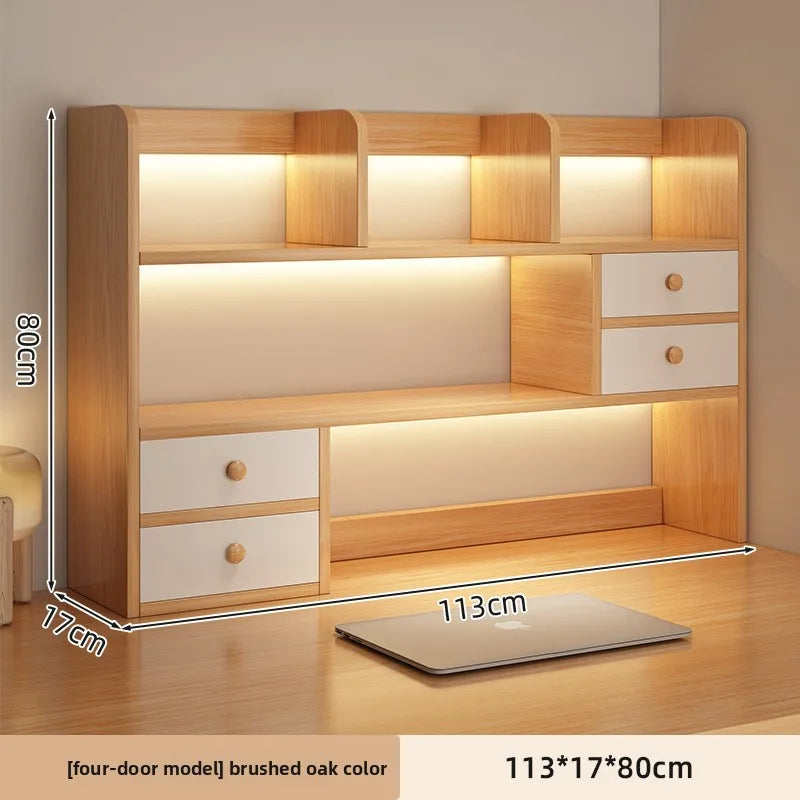 New model Desktop bookshelf shelf bedroom office table small multi-layer shelf living room desk storage simple bookcase