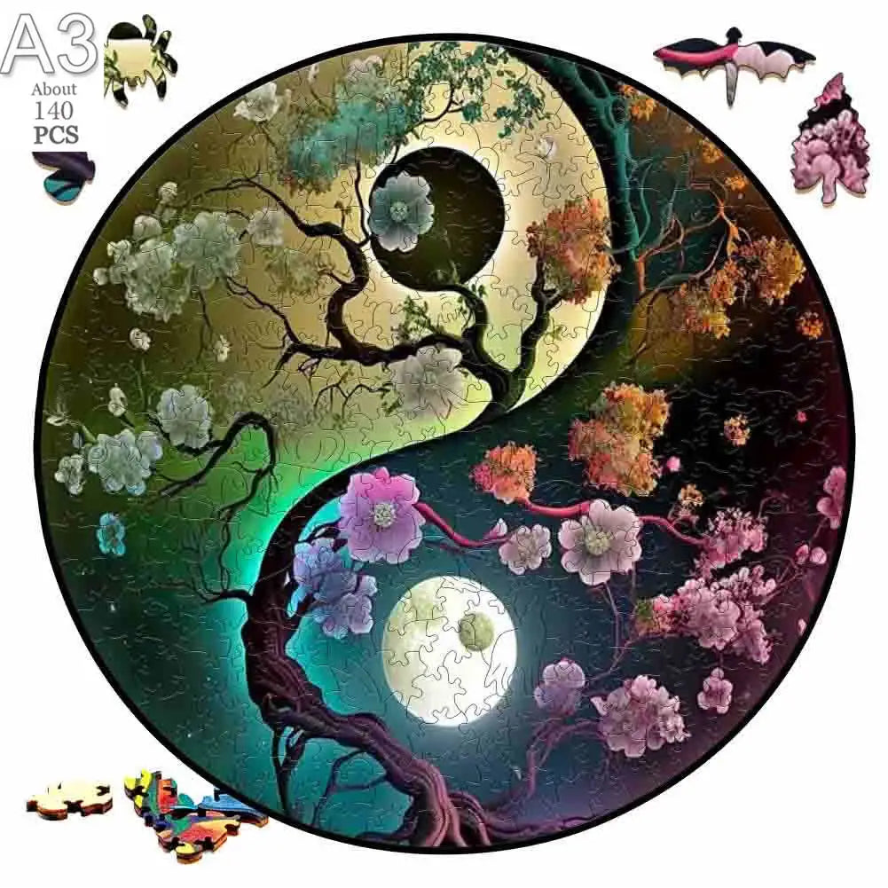 Giraffe Wooden Animal Puzzle Medium Difficulty Wood Jigsaws for Kids Adults Dragonfly Jigsaw Interesting Intelligent Toys