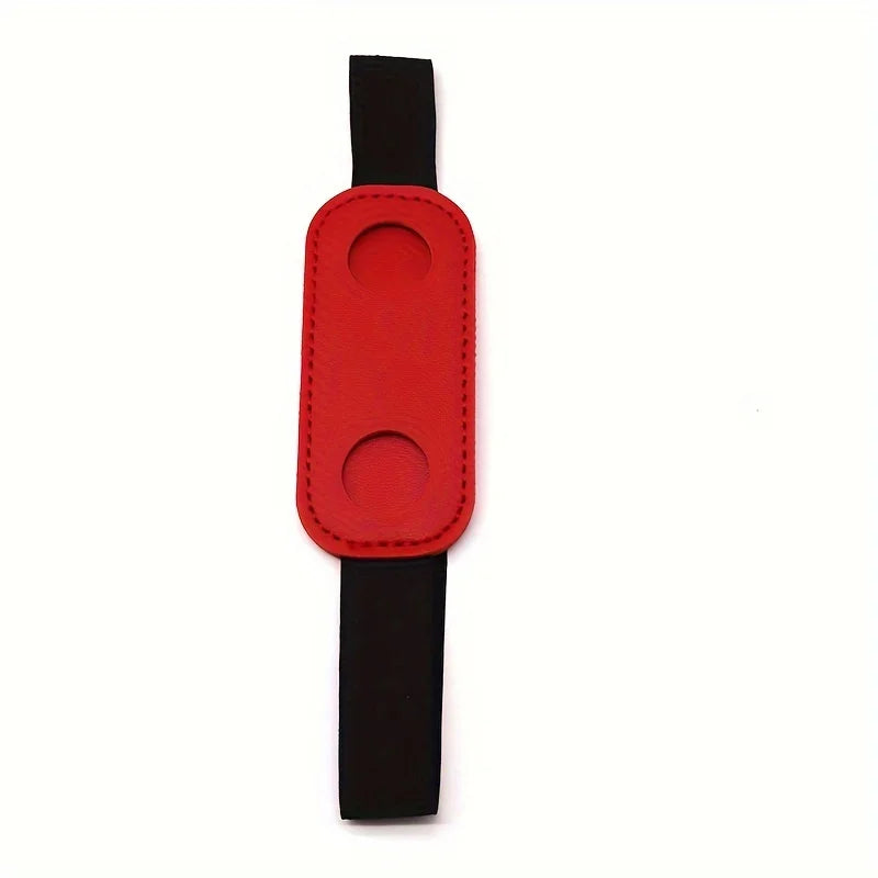 1pc PU Leather Pen Holder with Elastic Band Creative Notebook Pen Protector Sleeve Pen Clip for Office School Supplies