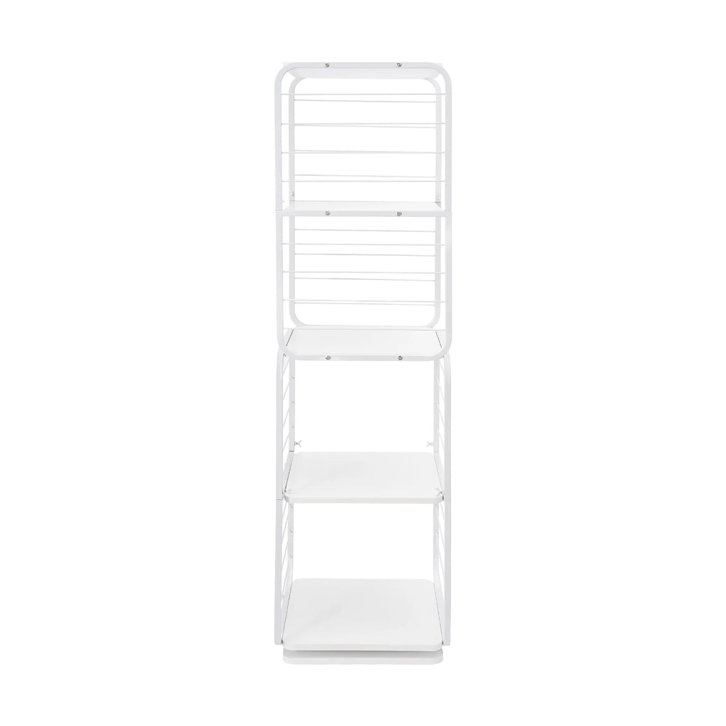 4-Tier Rotating Bookshelf 360° Rotating Revolving Book Storage Organizer Floor Standing Bookcase Display Shelf for Home Office