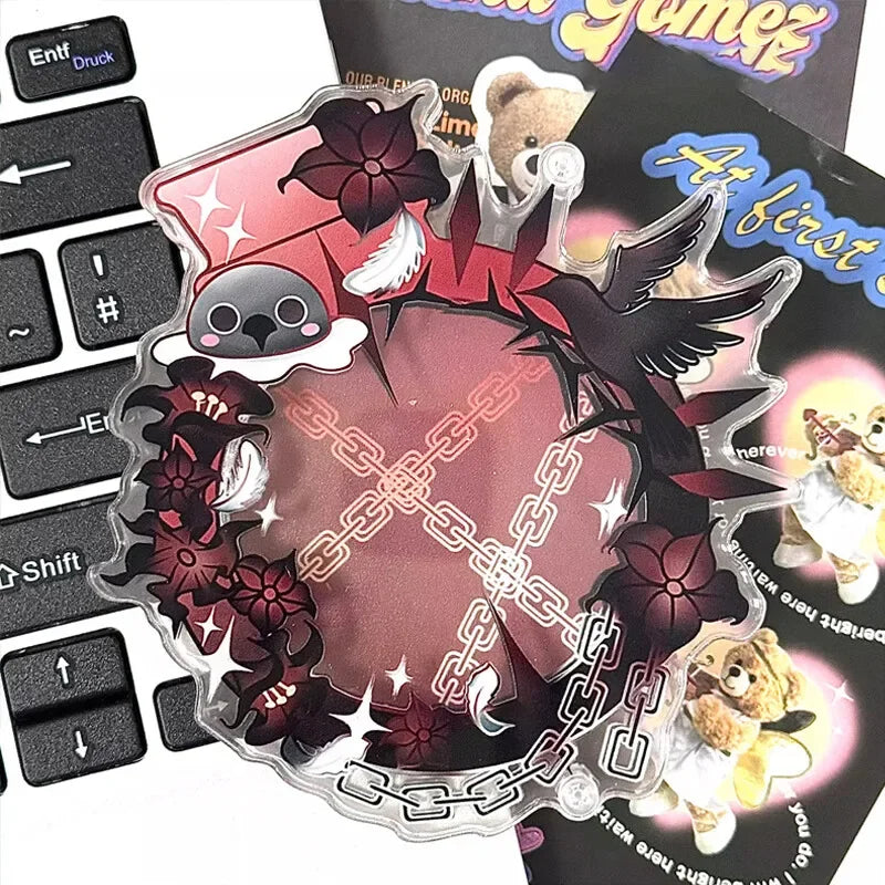 58mm Acrylic Badge Display Card Holders Brick Exquisite Anime Badge Storage Holder ID Badge Holder Boys Girls Card Sleeves