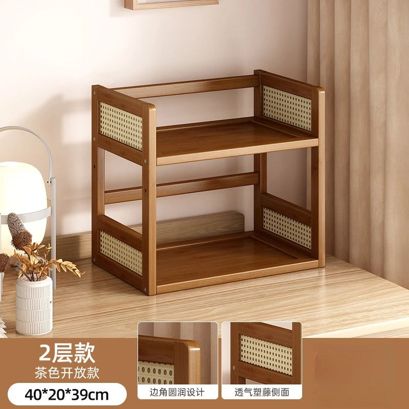 Desktop Bookshelf Shelf Desktop Office Computer Storage Rack Simple Multi-layer Small Bookshelf Home Bookcase Storage