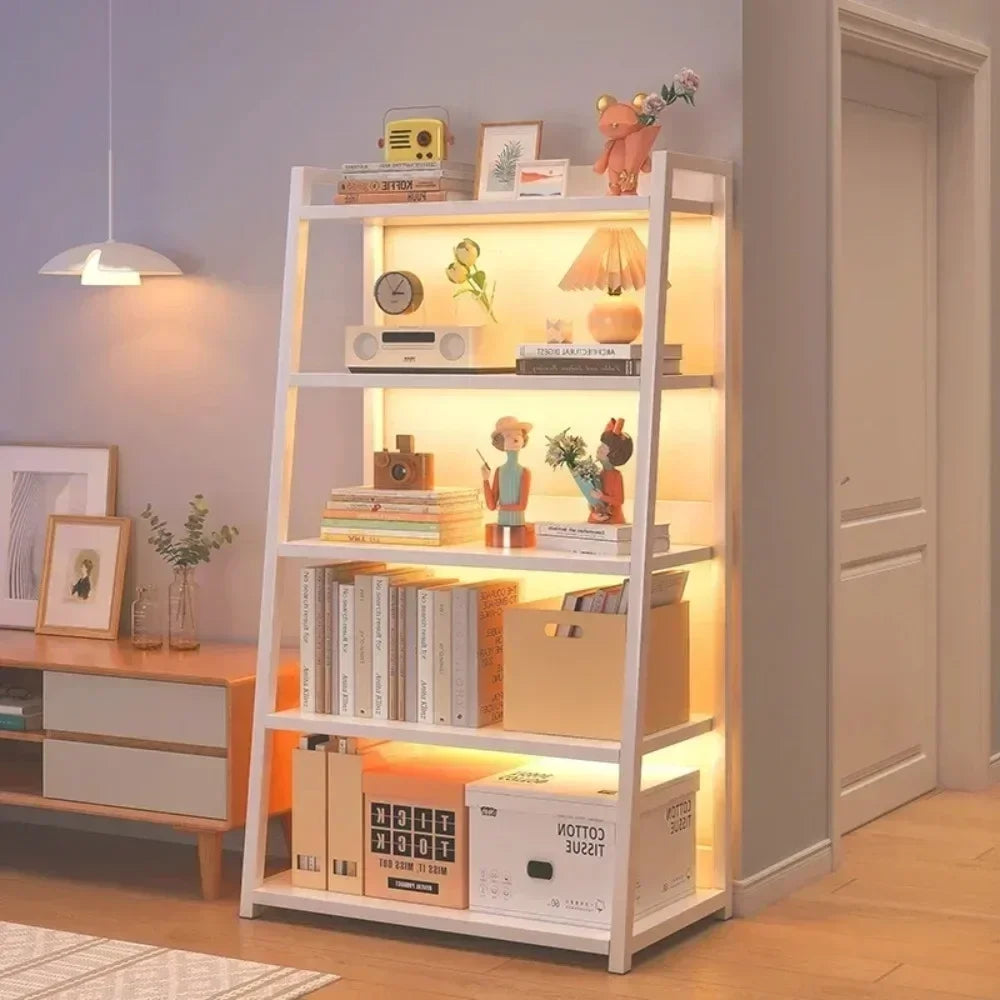 A Trapezoidal Storage Bookshelf Decor Living Room Cabinets Layer Open Bookcases Kitchen Organizer Storage Bedroom Display Racks