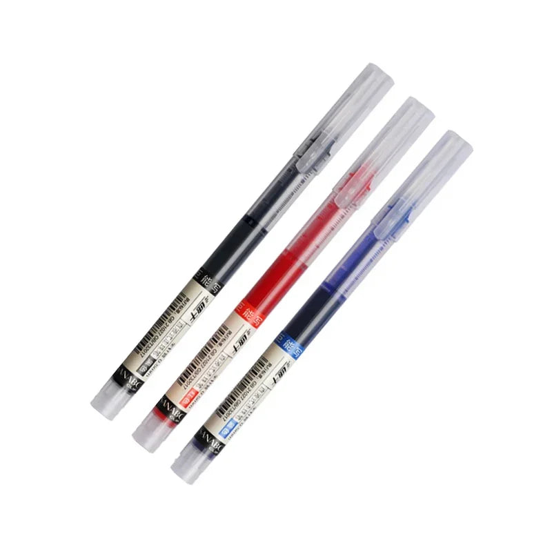 3/6/10Pcs Exam Signature Gel Pen 0.5mm Black Blue Ink School Office Student Ballpoint Straight Pens Writing Stationery School