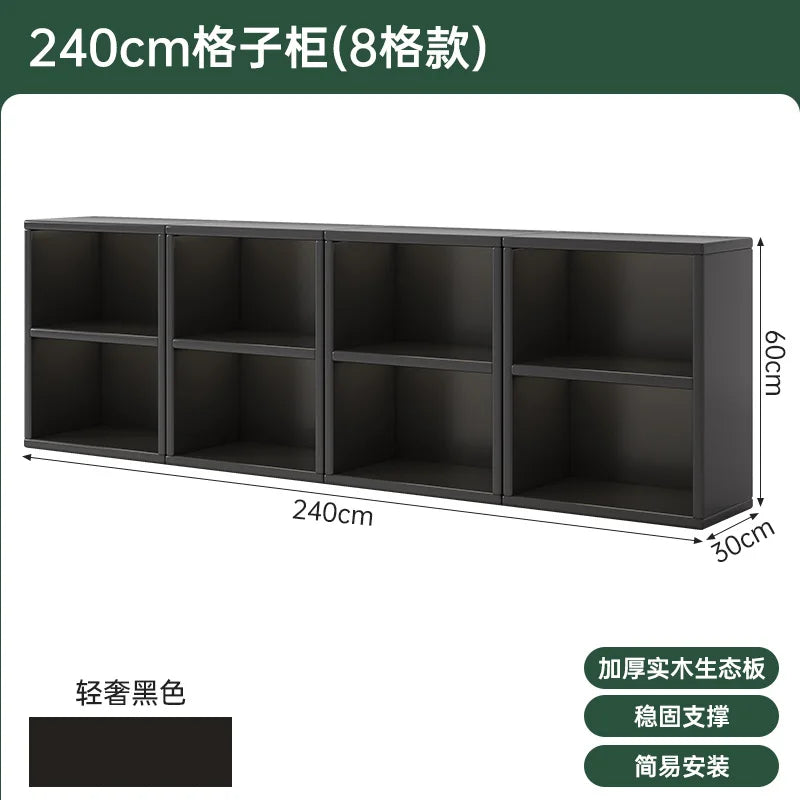 Kalek lattice cabinet free combination bookshelf floor shelf household living room wall low cabinet bookcase eight cabinets