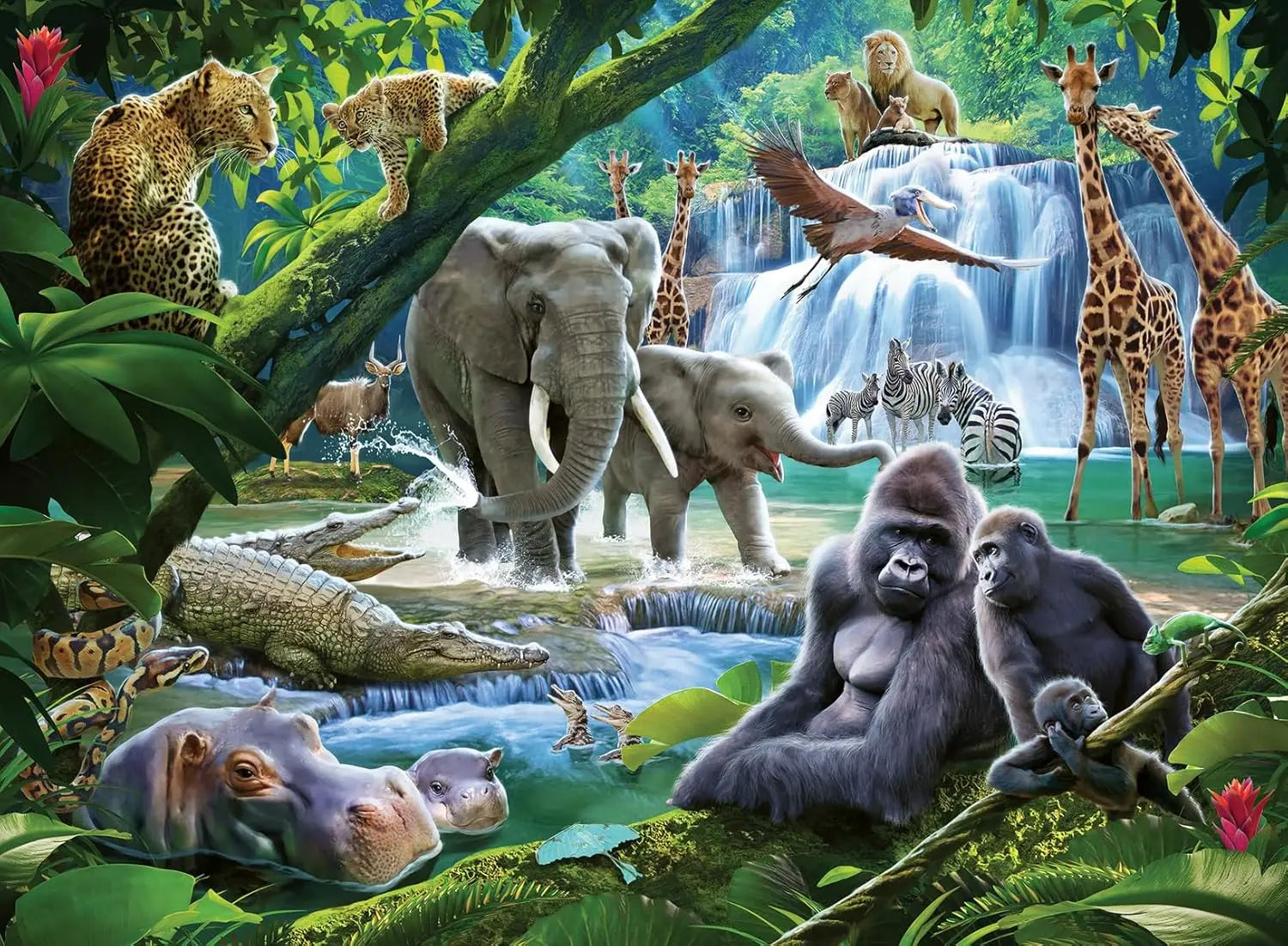 Jigsaw Puzzles for Adults 1000/500/300pcs Jungle Animals Wooden Puzzles for Gameroom Bedroom Home Decor Birthday Party Gift