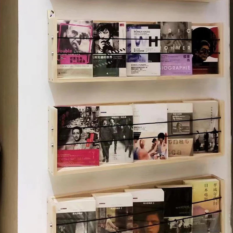 Magazine Racks Wooden Wall Shelves Storage Display Corner Bookcase Sideboards Bookends Libreria Scaffale Minimalist Furniture