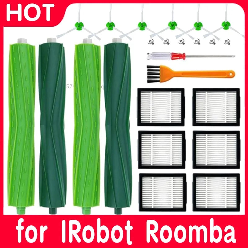 Hepa Filter Brush Roll for iRobot Roomba I7 E5 E6 I3 Series Robot Vacuum Cleaner Accessories Hepa Filter Side Brush Mop Cloths