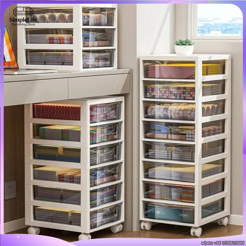 Moisture Proof File Cabinet for Students Office Storage Bin Anti Slip A4 Drawer Wear Resistant Stationery Rack Durable