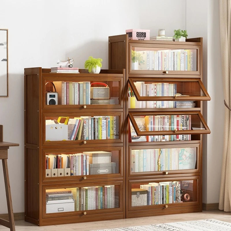 Firm Household Simple Bookshelf Shelf Floor-to-ceiling Children's Study Bookcase Wall Storage Cabinet