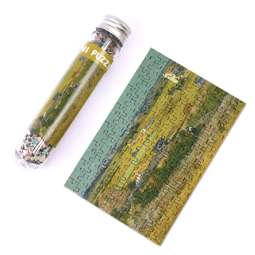 Test Tube Jigsaw Puzzle 150pcs World Famous Painting Van Gogh Monet Sunrise Impression Decompress Toy Educational Family Game