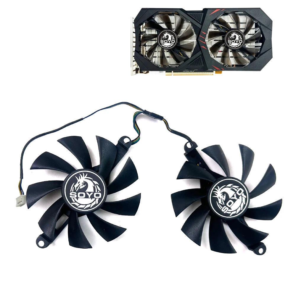 NEW Cooling Fan 85mm 4pin AMD RX 6600M gpu fan For SOYO RX6600M Desktop Components PC RX590 video card fans