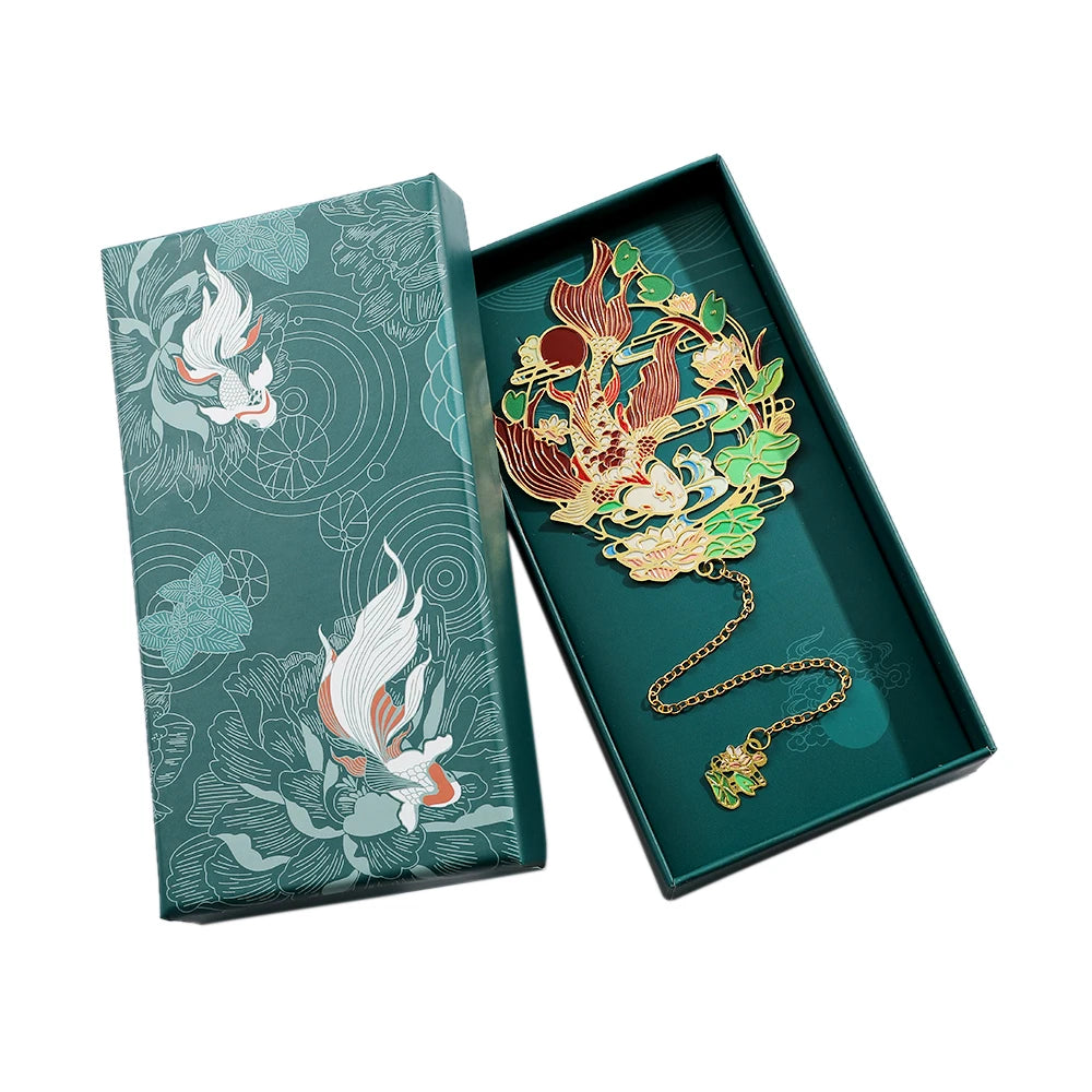 1pc Hollow Metal Bookmarks Chinese Divine Beasts Gift Boxed Reading Markers for Book Lovers Girls Book Accessories Gifts