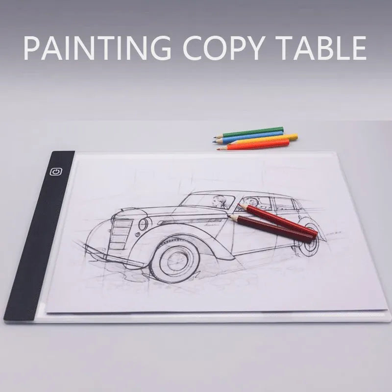 Children Drawing Board A5 LED Drawing Copying Table Transparent Copying Table 3 level Adjustable Brightness  Light Notebook
