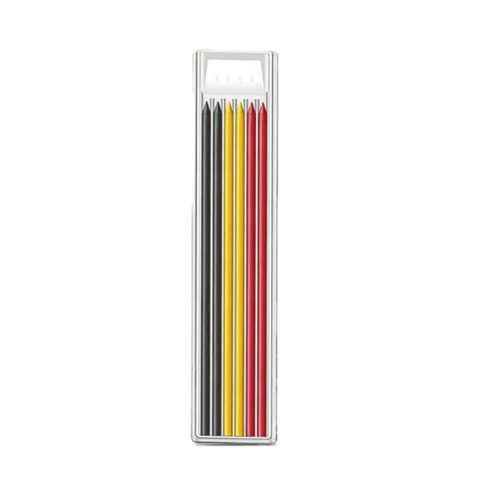 2.8mm Woodworking Pencil Deep Hole Marking Long Head Solid Carpenter Pencil Built-in Sharpener Metal Woodworking Marking Tool