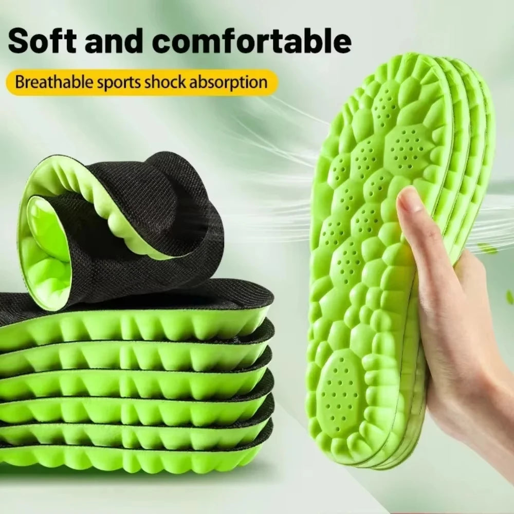 2026 4D Sport Insole Super Soft Shoes Sole Pads for Feet Shock Absorption Baskets Shoe Sole Arch Support Orthopedic Inserts