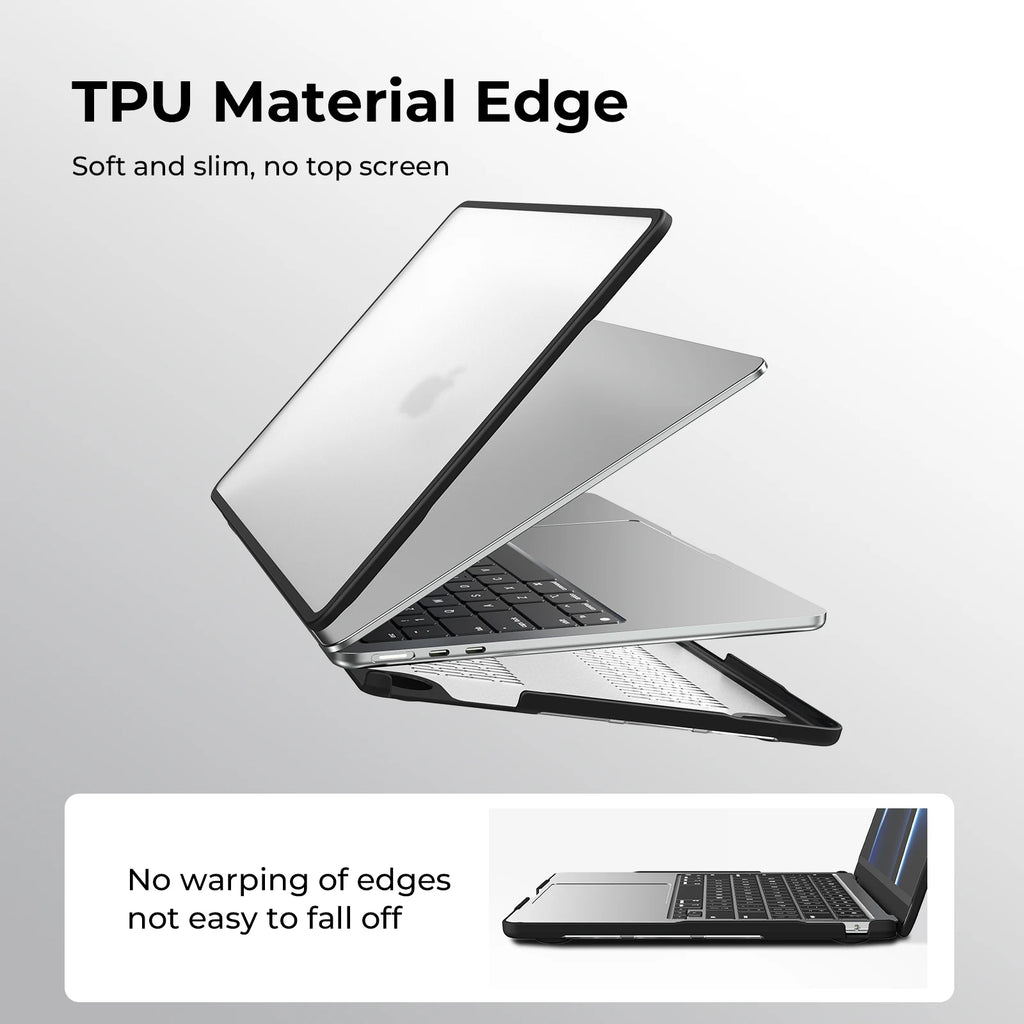 TPU Bumper Case Compatible With MacBook Pro 14 16 inch Case M4 M3 M2 M1 Pro/Max,  Anti-Cracking Case For MacBook Air 13 15''