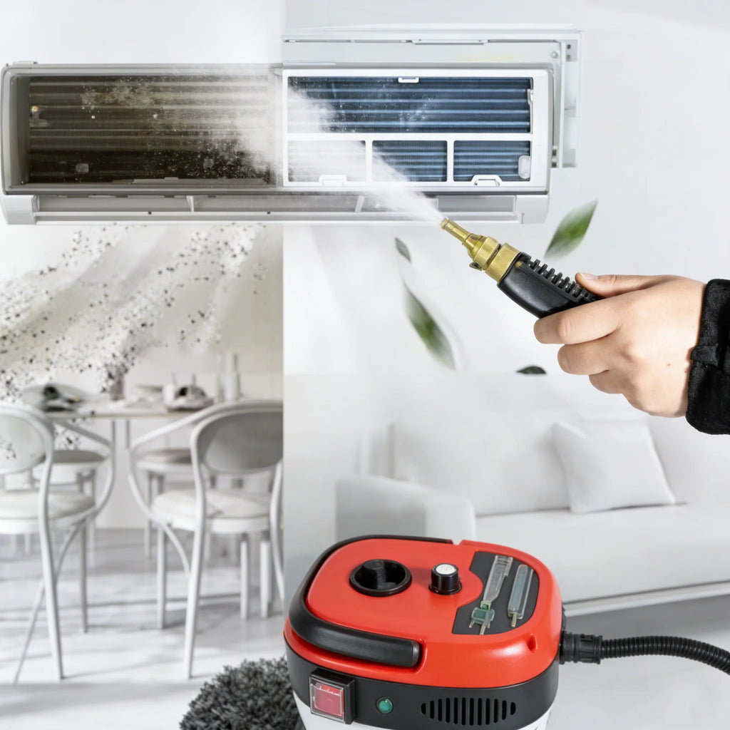 Small and Portable High Temp Pressurized Steam Cleaner 110VUS Plug With Brush Heads Kitchen Car AC Home Sterilization Cleaning