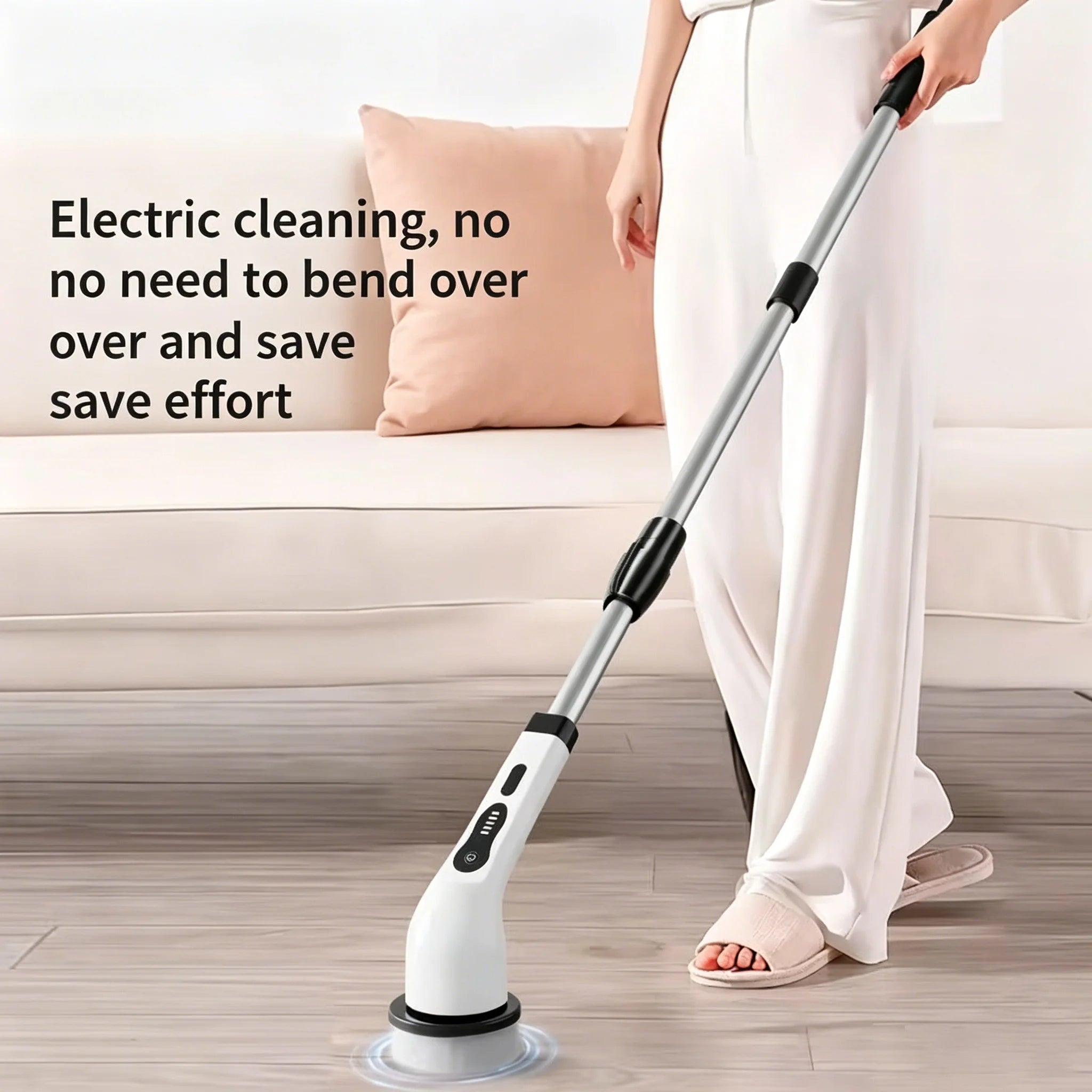 Cordless Spin Scrubber Electric Multipurpose Cleaning Brush for Kitchen Bathroom Toilet - Household Hair Brushes And Mops