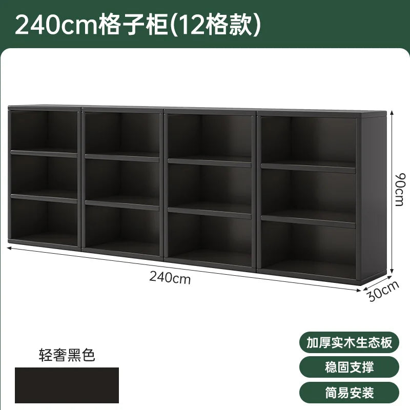 Kalek lattice cabinet free combination bookshelf floor shelf household living room wall low cabinet bookcase eight cabinets
