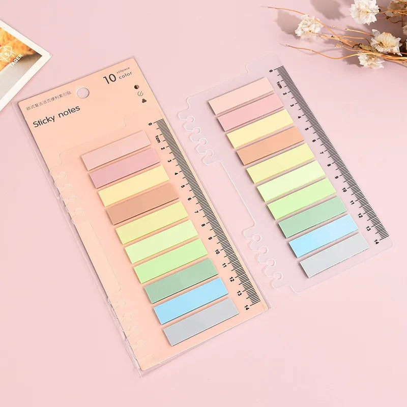Color Self Adhesive Memo Pad Sticky Notes Bookmark Point It Marker Memo Sticker Paper Office School Supplies