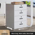 File cabinet with lock Office wooden mobile storage cabinet Drawer cabinet with wheel