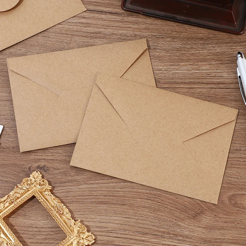 50pcs 19X14cm Envelopes for Wedding Self-adhesive 120g Kraft Paper Invitation Small Business Stationery Supplies Storage Bag