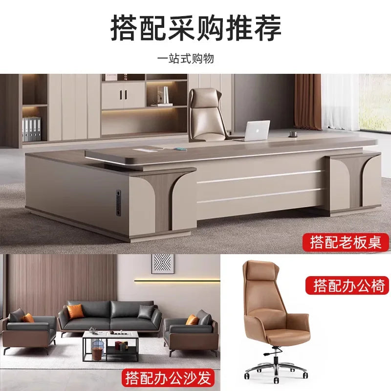 File cabinet boss office background cabinet light luxury wood file data cabinet storage bookcase locker against the wall