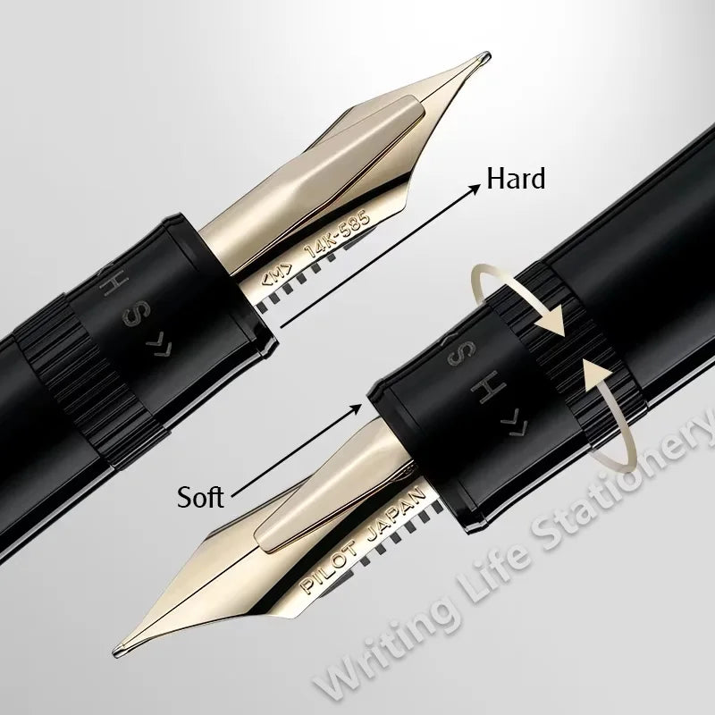 original PILOT Justus 95 Fountain Pen Adjustable Soft Hard Nib 14K Gold Calligraphy Practice Calligraphy Gift High-end Commerce