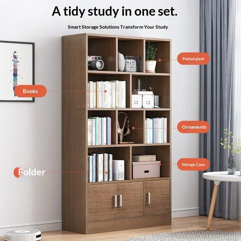 Luxury Library Office Book Storage Furniture Wooden Bookcase Bookshelf Office Furniture