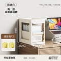 Mobile Bookshelf with Wheels Student Desk Organizer Office Book Storage Stand Layered Floor Standing Shelf for Home And Office