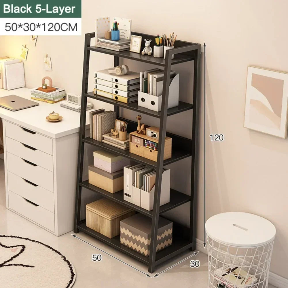 A Trapezoidal Storage Bookshelf Decor Living Room Cabinets Layer Open Bookcases Kitchen Organizer Storage Bedroom Display Racks