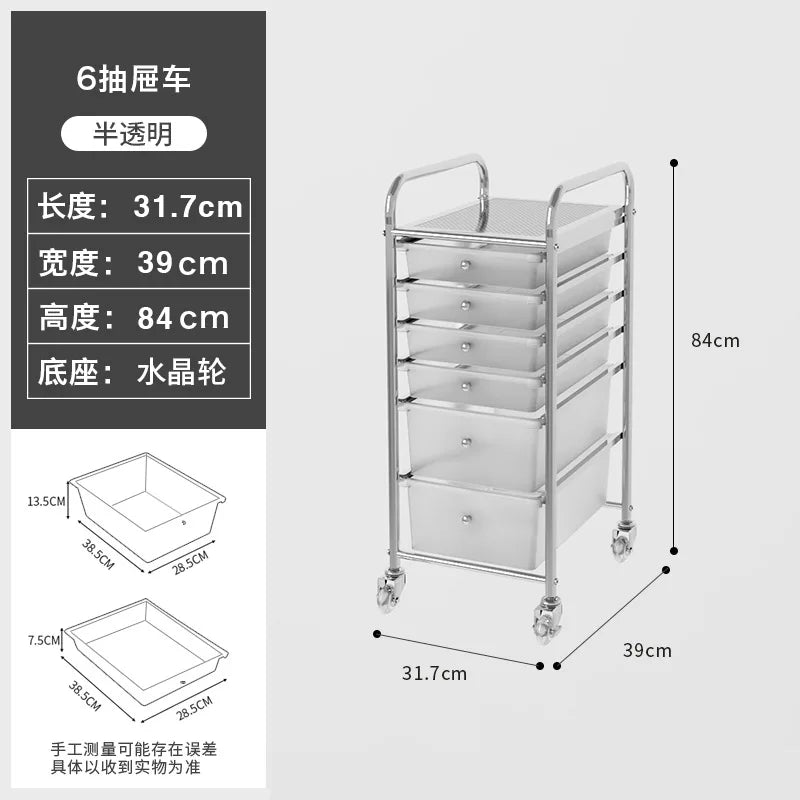 Household storage cabinets Multi-layer drawer lockers Cosmetics shelves Sundries Living room removable storage cart