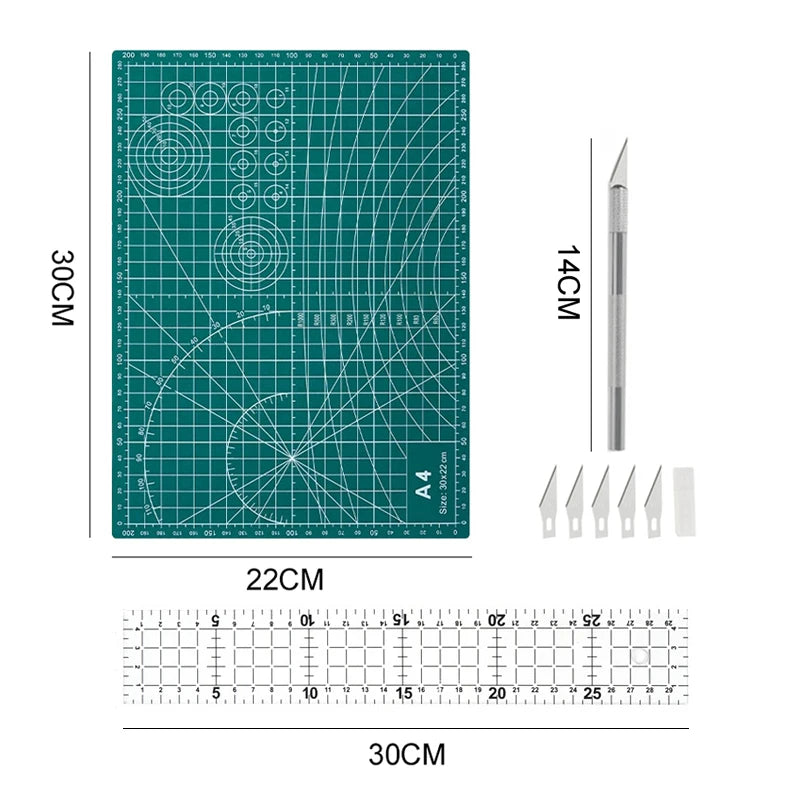 Craft Knife Precision Cutter and Self Healing Cutting Craft Mat Hobby Knife Set for Art Hobby Craft Scrapbooking Stencil