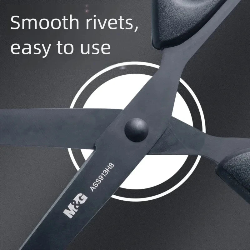 M&G Black Blade Scissors 160/180mm Rust-Proof Sharp for Student Paper Cutting Tailor Household & Office Supplies